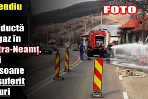 Incendiu la o conductă de gaz în Piatra-Neamţ. Trei persoane au suferit arsuri