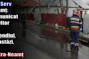 ApaServ Neamţ: Comunicat privitor la incendiul, de astăzi, din Piatra-Neamţ