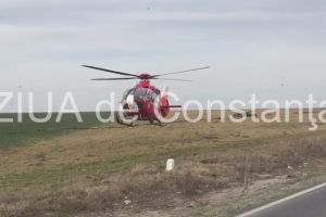 Microbuz cu 15 pasageri, implicat intr-un accident rutier in localitatea Mihai Viteazu din judetul Constanta. Intervine elicoperul SMURD