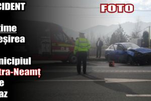 Accident cu victime la ieşirea din municipiul Piatra-Neamţ spre Bicaz