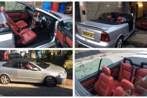 FOTO: O maşină decapotabilă, scoasă la licitaţie pentru Adrian Vinţan. Campania de strângere de fonduri pentru tratamentul tânărului albaiulian a ajuns la Londra