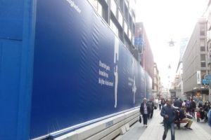 Din şantierul de lângă Lidl Găvana curg noroaiele pe stradă