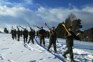 Instrucţia schiului la Batalionul 468 Apărare Antiaeriană