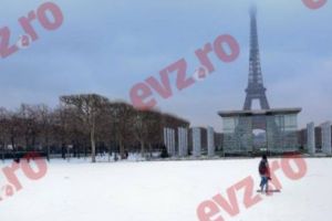 Parisul, cuprins de o FURTUNĂ DE ZĂPADĂ! Turnul Eiffel a fost ÎNCHIS