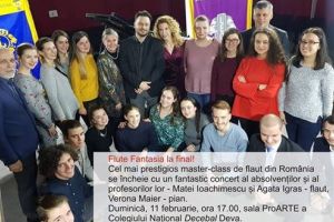„Flute Fantasia”, la final! Tineri muzicieni din ţară şi străinătate, în concert la Deva