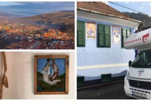 FOTO: Caravana emisiunii ”Ie, Românie” a poposit în judeţul Alba. Mircea Radu, în căutare de fete frumoase şi oameni talentaţi la Pianu, Săsciori şi Săliştea