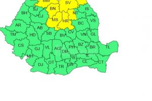Atenţionare Cod Galben în Suceava şi alte 6 judeţe din nordul ţării
