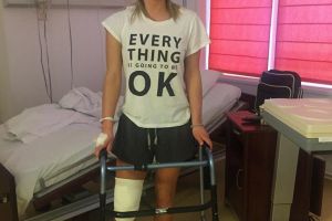 Cristina Sântămărean, operată la genunchi (FOTO)