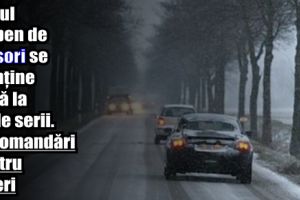 Codul galben de ninsori se menţine până la orele serii. Recomandări pentru şoferi