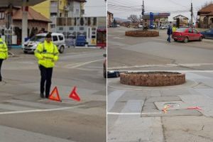 FOTO/ VIDEO/ ȘTIREA TA: O gură de canal cu probleme, din Alba Iulia, a ”rezistat” semnalizată cam 3 minute