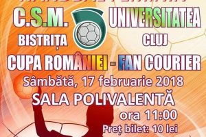 CSM Bistriţa – U Cluj, sâmbătă la Polivalentă în Cupa României. Programul casei de bilete