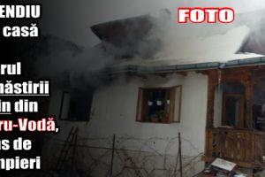Incendiu la o casă din cadrul Mănăstirii Patin din Petru-Vodă, stins de pompieri
