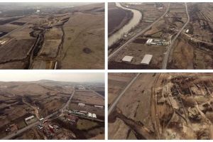 FOTO/VIDEO: Autostrada Sebeş-Turda, lotul 1. Nodul rutier din zona Pârâul Iovului, încă în faza incipientă: Constructorul, nevoit să recupereze întârzierile