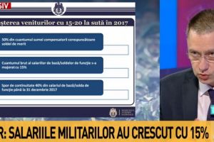 Ministrul Apararii, la Antena 3, despre salariile si pensiile militarilor