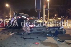 Oficial de la IPJ Constanta, despre accidentul din aceasta noapte de pe bulevardul 1 Decembrie. 12 masini au fost avariate
