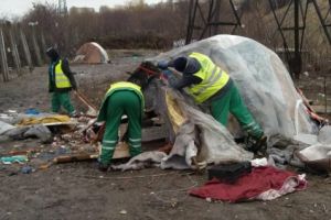Faleza din zona Poarta 5 a municipiului Constanta ecologizata cu ajutorul politistilor locali si a angajatilor Polaris