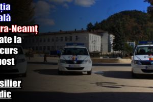 Poliţia Locală Piatra-Neamţ scoate la concurs un post de consilier juridic