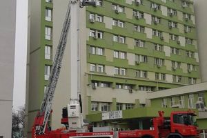 Operatiune de recunoastere a pompierilor timisoreni la Spitalul Judetean Timisoara