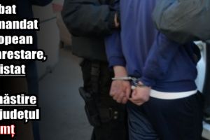 Bărbat cu mandat european de arestare, depistat la o mănăstire din Neamţ