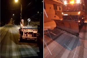 Zapada revine pe drumurile din vestul Romaniei. Drumarii au iesit pe sosele