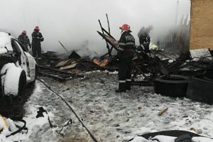 Bărbat carbonizat la Bradu