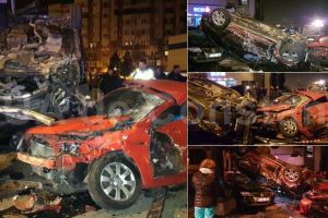 Imagini cum rar ti-e dat sa vezi!: Cine plateste pentru accidentul din zona Garii CFR. 12 masini avariate 