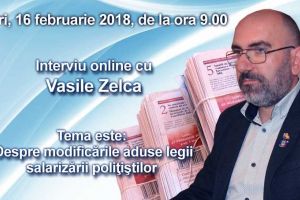 Interviu online cu Vasile Zelca, presedintele Sindicatului National al Politistilor si Personalului Contractual - Biroul Teritorial Constanta: Despre modificarile aduse legii salarizarii politistilor
