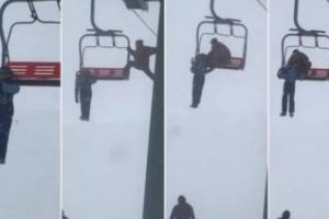 La Șureanu, o tânără a rămas agăţată de telescaun - FOTO