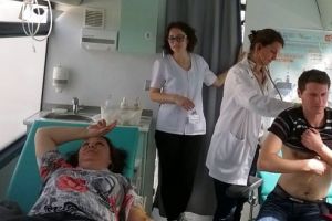 Centru mobil de recoltare de sânge la Târnăveni