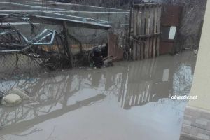 Gospodării inundate la Bărbuleşti