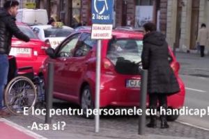 Cluj-Napoca: Amenzi fără MILĂ împotriva celor care ocupă locurile de parcare ale persoanelor cu dizabilităţi