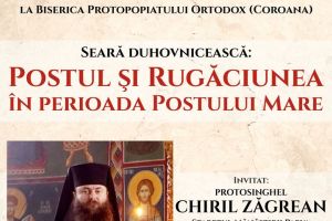 Seri duhovniceşti la biserica de la Coroana. Cine este primul invitat