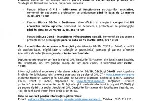 ANUNȚ PRELUNGIRE APELURI DE SELECȚIE