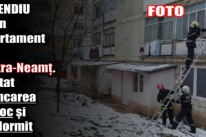 Incendiu la un apartament din Piatra-Neamţ. A uitat mâncarea pe foc şi a adormit
