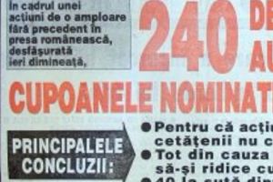 240 de reporteri au luat la purecat „cuponiada” privatizării lui Văcăroiu