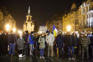 Protest de sustinere a DNA in centrul Timisoarei