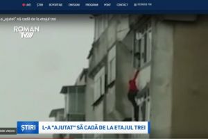 Numai in Romania poti vedea asa ceva. Un barbat a fost impins de la balcon de o ruda. Care a fost sansa lui  