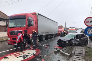 Accident pe DN1, la Beclean