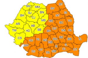 Cod portocaliu de frig în mai bine de jumătate de ţară. Judeţul Bihor, sub cod galben