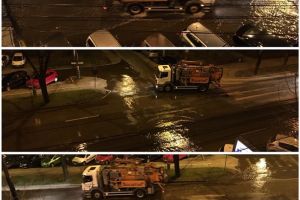 Strada Gheorghe Lazar, inundata din cauza unei avarii majore Aquatim