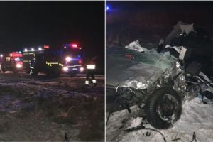 FOTO Opt persoane dintre care doi copii, victime într-un accident cu două maşini implicate
