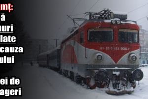 Neamţ: Două trenuri anulate din cauza gerului şi a lipsei de pasageri