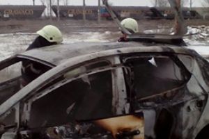 O maşină s-a făcut scrum, la Videle