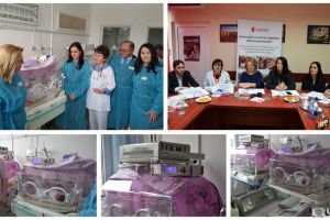 FOTO, VIDEO. Salvaţi Copiii şi Libris au dotat maternitatea Spitalului din Alba Iulia cu aparatură medicală performantă în valoare de 21.000 de euro