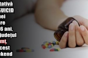 Tentativă de suicid a unei tinere de 16 ani, din judeţul Neamţ, în acest weekend