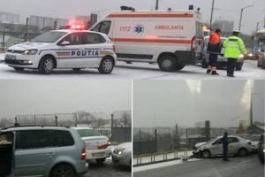 Zăpada a dat peste cap traficul rutier: ACCIDENTE pe bandă rulantă (FOTO)