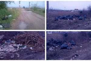 FOTO, ȘTIREA TA. Saci de gunoaie, aruncaţi la marginea unei străzi din Alba Iulia. Cititor: O cameră de supraveghere costă mai puţin decât revizia la un Touareg