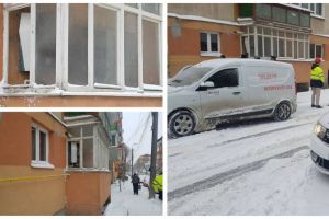 FOTO-VIDEO: Explozie într-un apartament din municipiul Alba Iulia