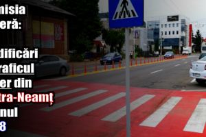Comisia rutieră: Noi modificări în traficul rutier din Piatra-Neamţ în anul 2018