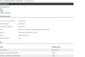 Observatorul Bela Szoke, din Constanta, a actionat in instanta Federatia Romana de Fotbal si Comisia Centrala a Arbitrilor